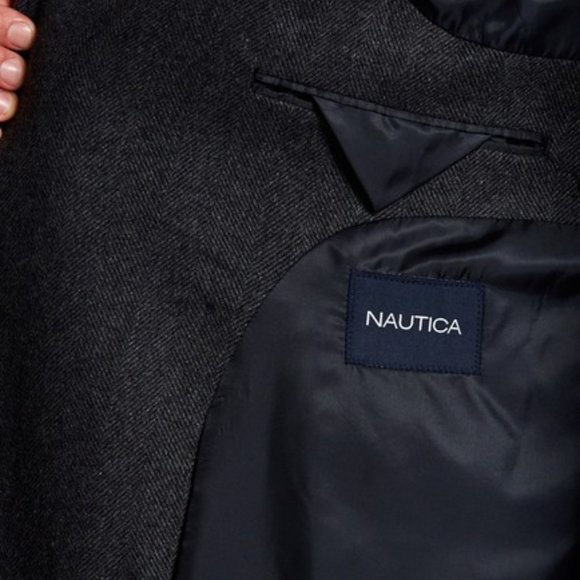 Nautica Double Breast Button Belted Peacoat 44L - Picture 3 of 3